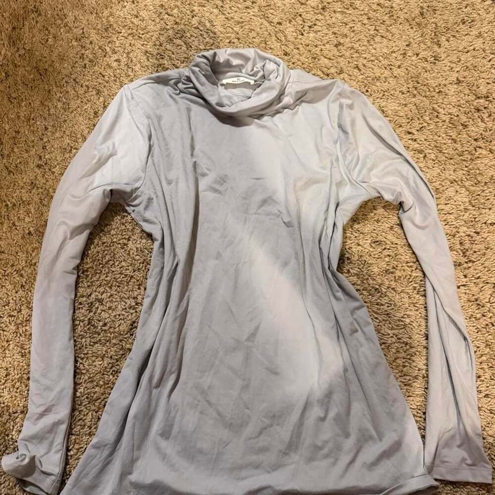 Zenana Gray Cowl Neck Long Sleeve Top Size XL